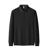 Soft cotton fine long sleeve POLO shirt