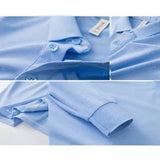Soft cotton fine long sleeve POLO shirt