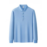 Soft cotton fine long sleeve POLO shirt