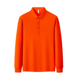 Soft cotton fine long sleeve POLO shirt