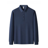 Soft cotton fine long sleeve POLO shirt